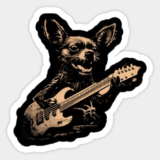 Chihuahua Guitar Sticker